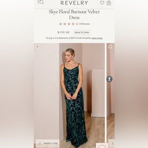 Revelry Bridesmaid Skye Floral Burnout Velvet Dress